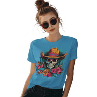 Thumbnail for Tropical Cowboy Skull T-Shirt for Bold Style and Unique Statements