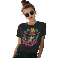 Thumbnail for Tropical Cowboy Skull T-Shirt for Bold Style and Unique Statements