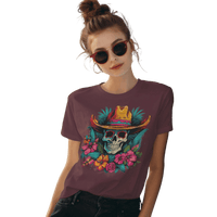 Thumbnail for Tropical Cowboy Skull T-Shirt for Bold Style and Unique Statements