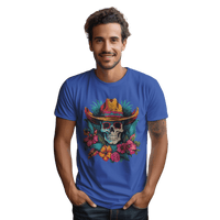 Thumbnail for Tropical Cowboy Skull T-Shirt for Bold Style and Unique Statements True Royal