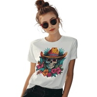 Thumbnail for Tropical Cowboy Skull T-Shirt for Bold Style and Unique Statements