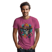 Thumbnail for Tropical Cowboy Skull T-Shirt for Bold Style and Unique Statements Berry