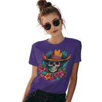 Thumbnail for Tropical Cowboy Skull T-Shirt for Bold Style and Unique Statements