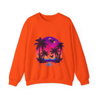 Thumbnail for Tropical Sunset Crewneck Sweatshirt for Vibrant Relaxation