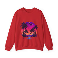 Thumbnail for Tropical Sunset Crewneck Sweatshirt for Vibrant Relaxation