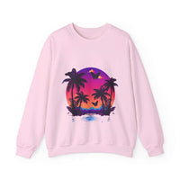 Thumbnail for Tropical Sunset Crewneck Sweatshirt for Vibrant Relaxation