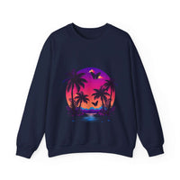 Thumbnail for Tropical Sunset Crewneck Sweatshirt for Vibrant Relaxation