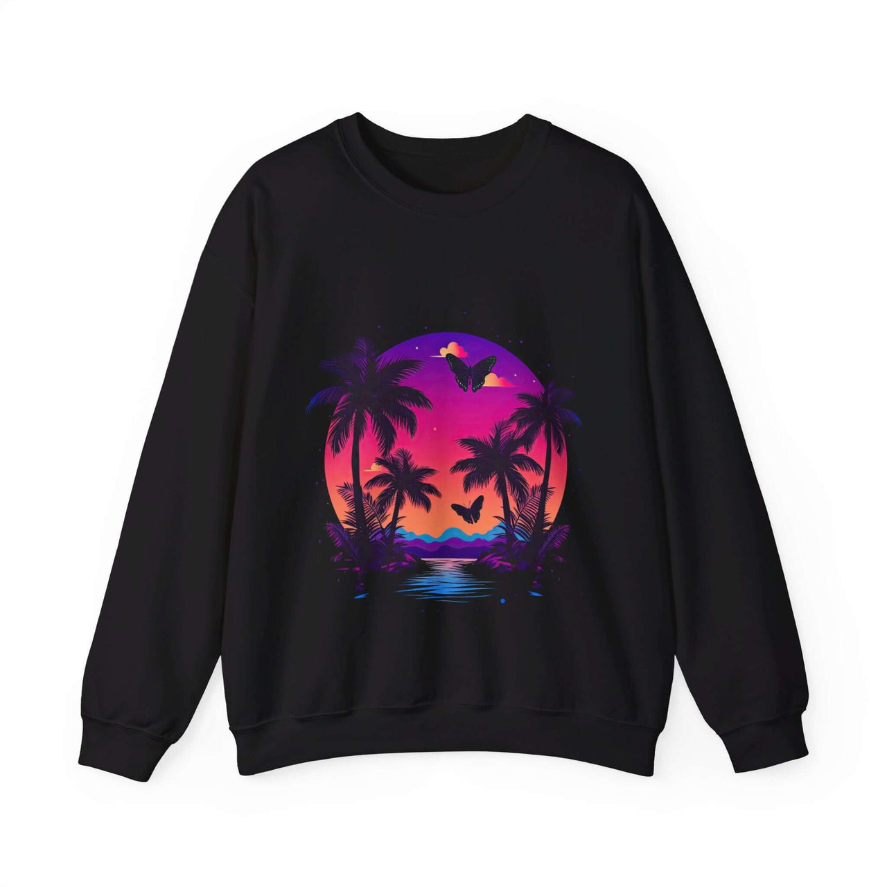 Tropical Sunset Crewneck Sweatshirt for Vibrant Relaxation