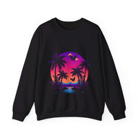 Thumbnail for Tropical Sunset Crewneck Sweatshirt for Vibrant Relaxation