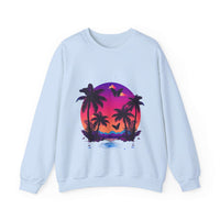 Thumbnail for Tropical Sunset Crewneck Sweatshirt for Vibrant Relaxation