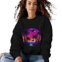 Thumbnail for Tropical Sunset Crewneck Sweatshirt for Vibrant Relaxation