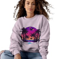 Thumbnail for Tropical Sunset Crewneck Sweatshirt for Vibrant Relaxation