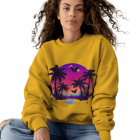 Thumbnail for Tropical Sunset Crewneck Sweatshirt for Vibrant Relaxation