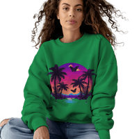 Thumbnail for Tropical Sunset Crewneck Sweatshirt for Vibrant Relaxation