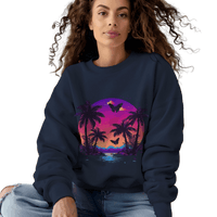 Thumbnail for Tropical Sunset Crewneck Sweatshirt for Vibrant Relaxation