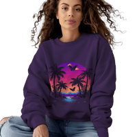 Thumbnail for Tropical Sunset Crewneck Sweatshirt for Vibrant Relaxation