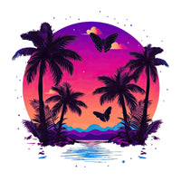 Thumbnail for Tropical Sunset Crewneck Sweatshirt for Vibrant Relaxation