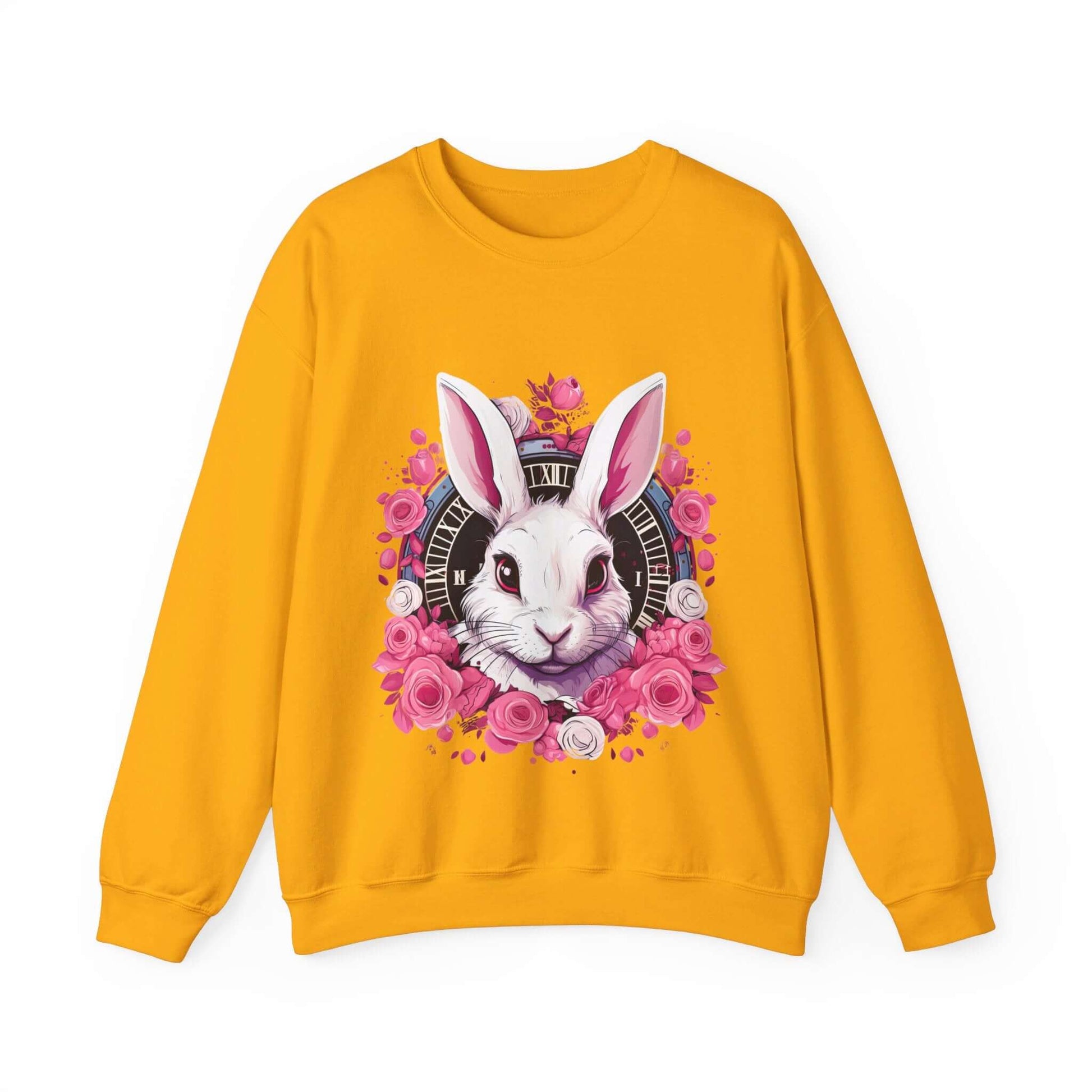 Whimsical White Rabbit Sweatshirt for Fantasy Lovers