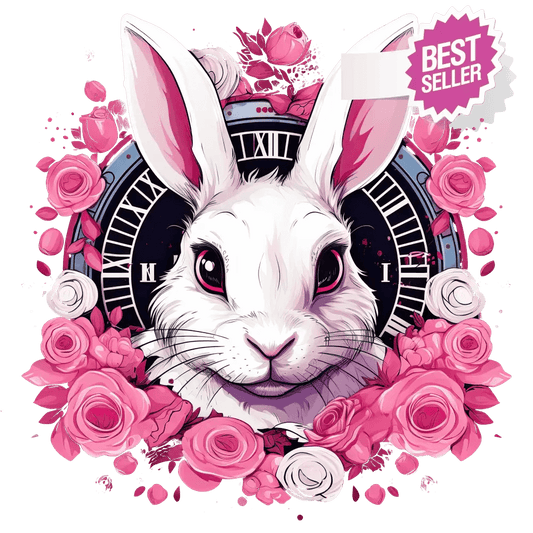 Whimsical White Rabbit Sweatshirt for Fantasy Lovers