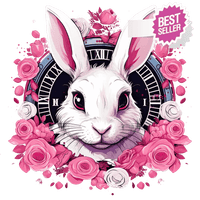 Thumbnail for Whimsical White Rabbit Sweatshirt for Fantasy Lovers